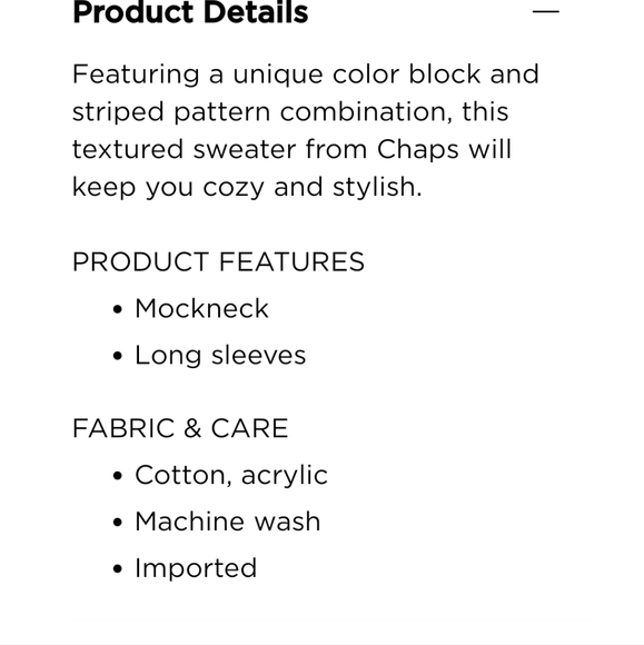 Chaps Textured Sweater - Picture 3 of 4